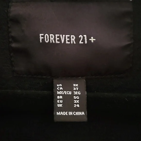 Forever 21 Black Denim Bomber Jacket - Picture 2 of 6